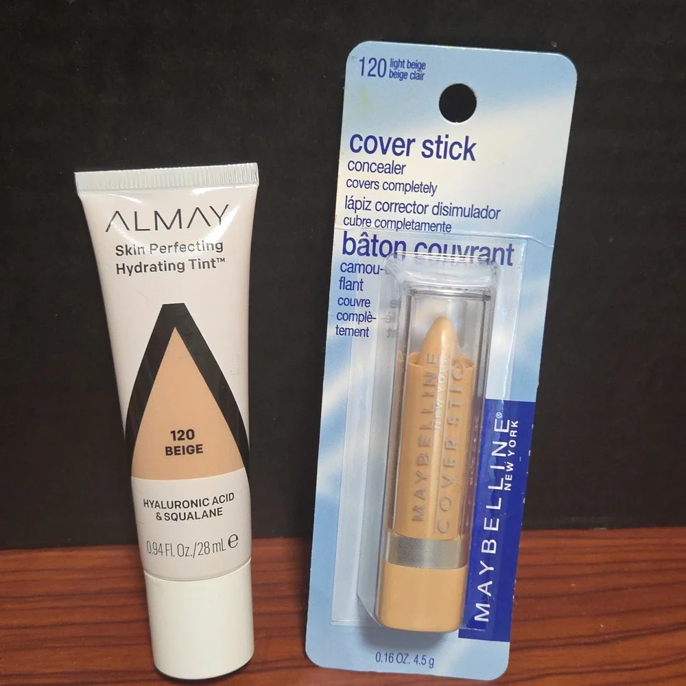 Almay Skin Perfecting Hydrating Tint -120 Beige- Cover stick concealer 120 light